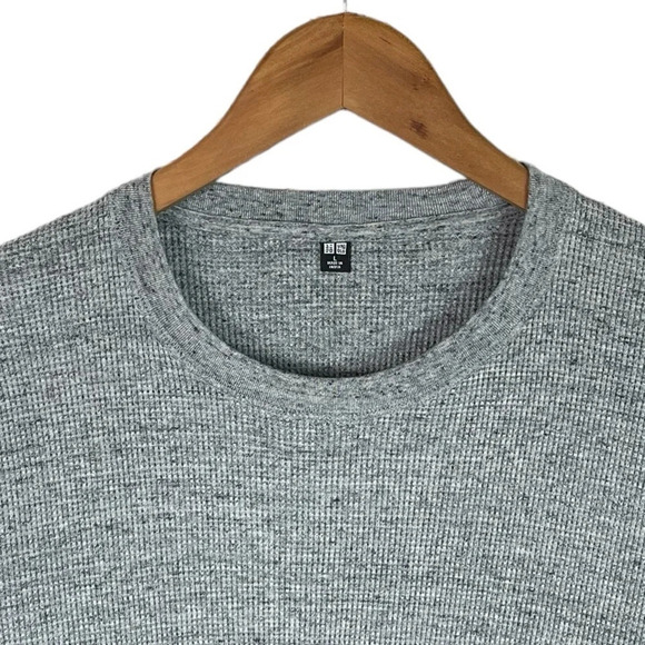LS221 Men’s Uniqlo Brand Long Sleeve Thermal Waffle Shirt L - Picture 3 of 4